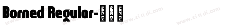 Borned Regular字体转换